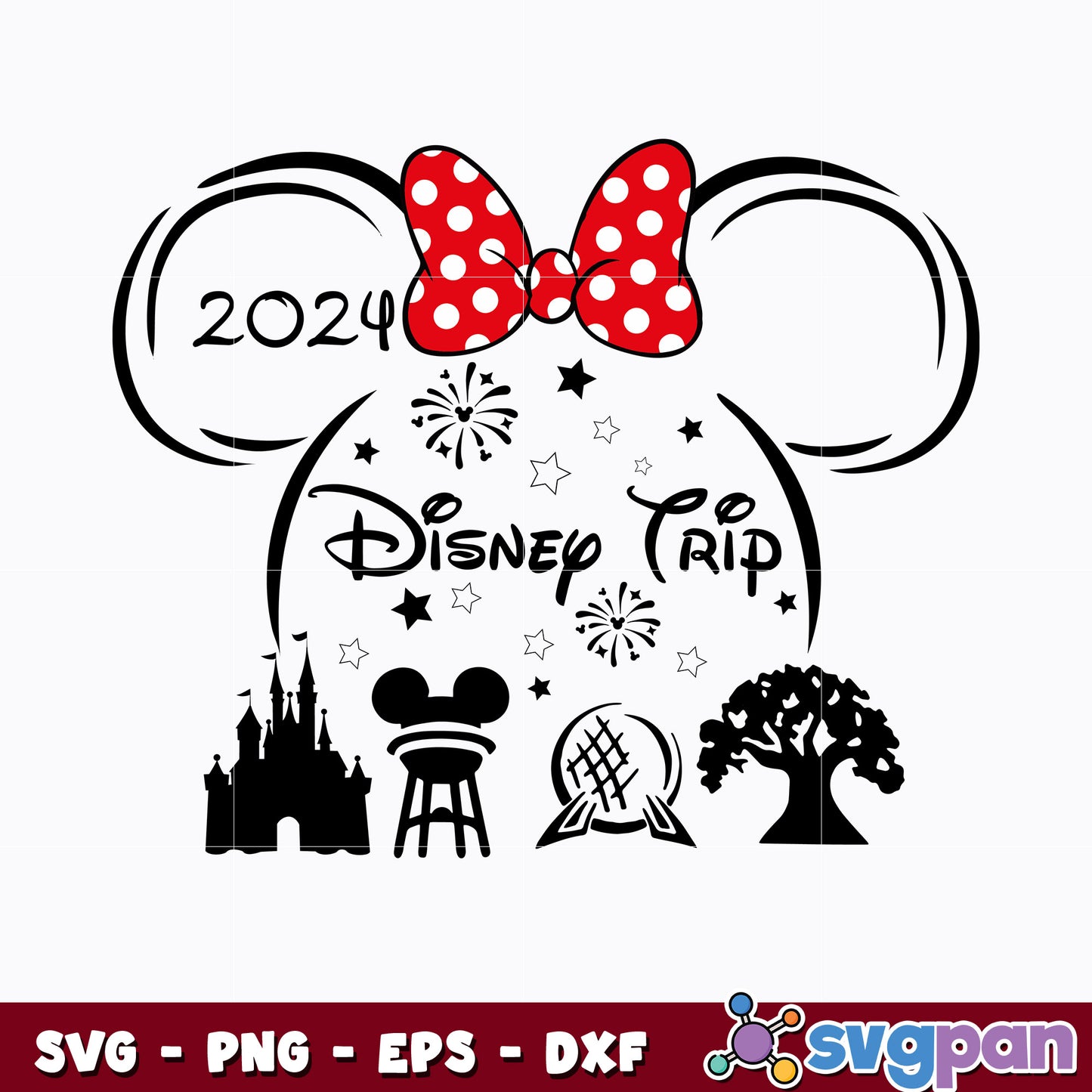 Minnie disney trip 2024 disney svg