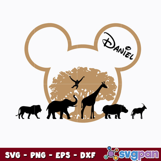Mickey Mouse Boy Animal Kingdom svg
