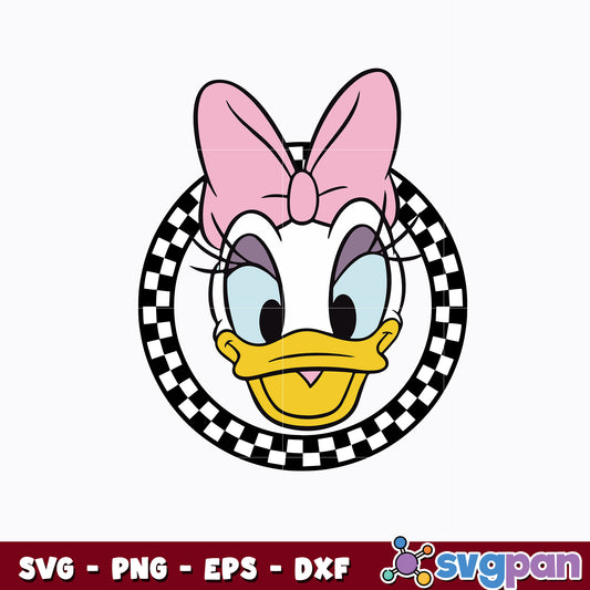 Duck Daisy checkered disney svg  