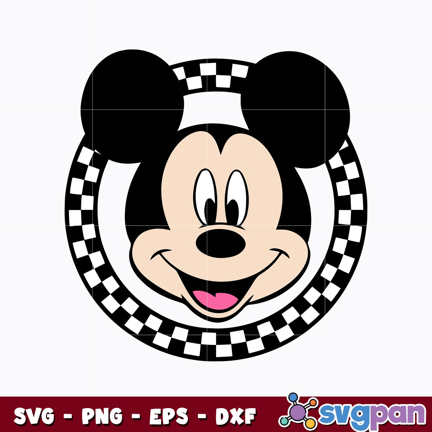 Mickey mouse checkered disney svg