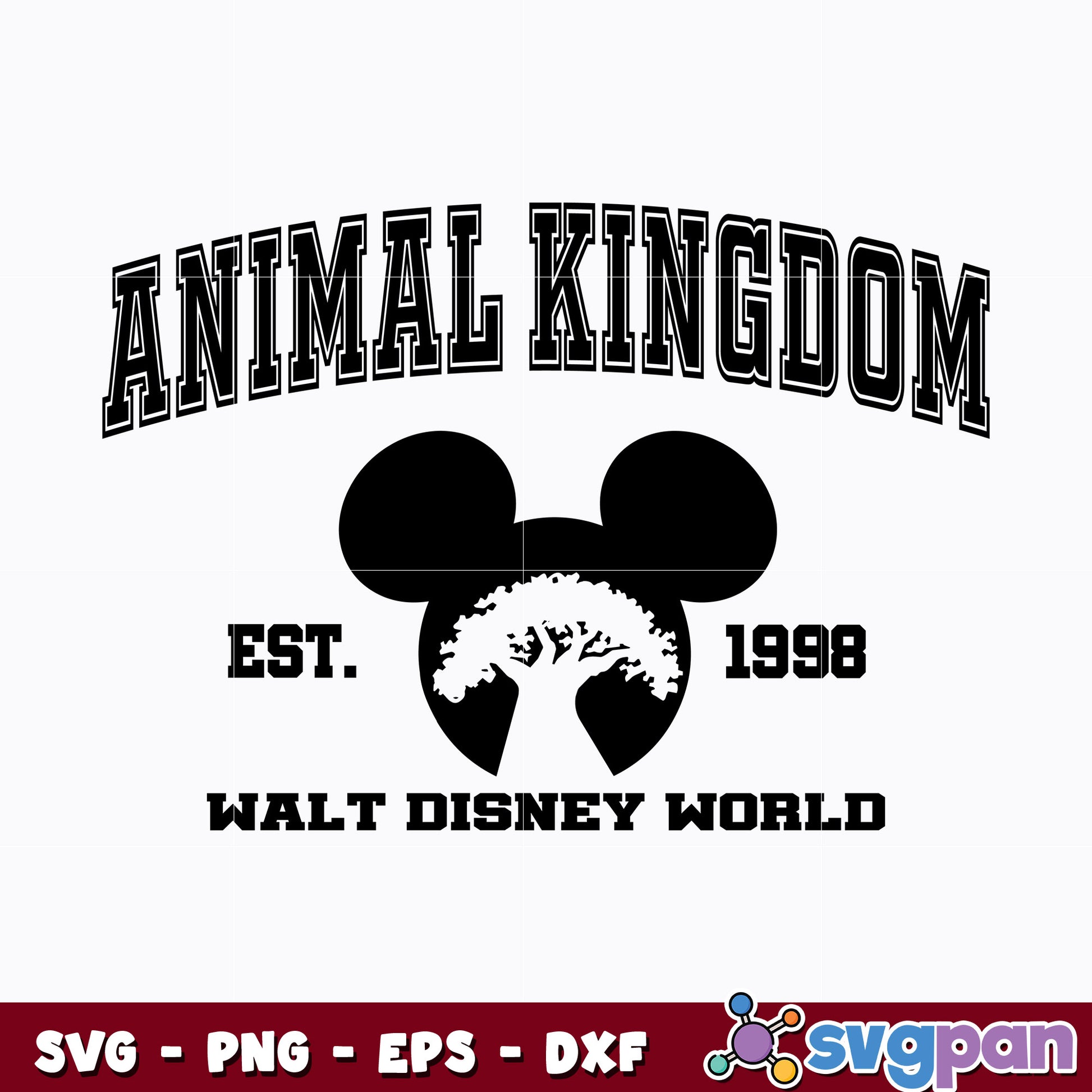 Mickey animal kingdom est 1998 svg