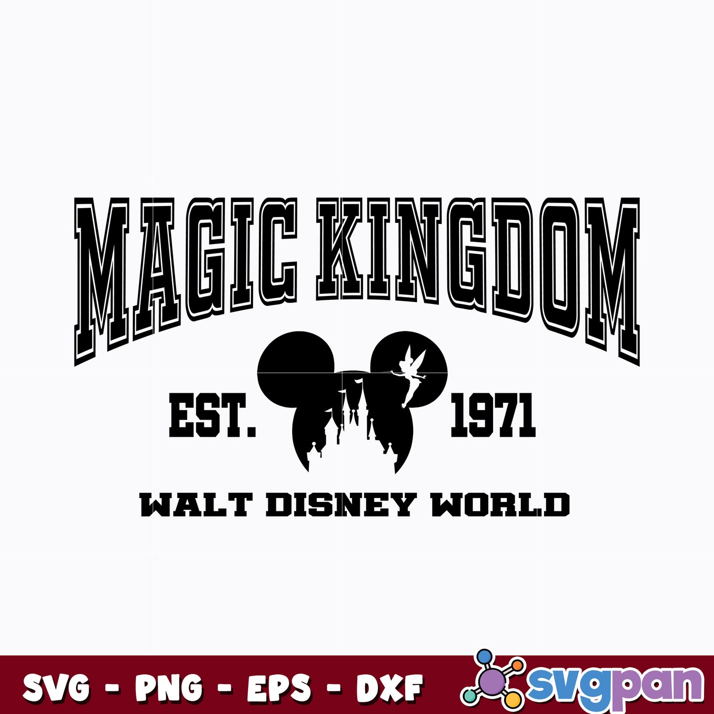 Mickey magic kingdom est 1998 svg