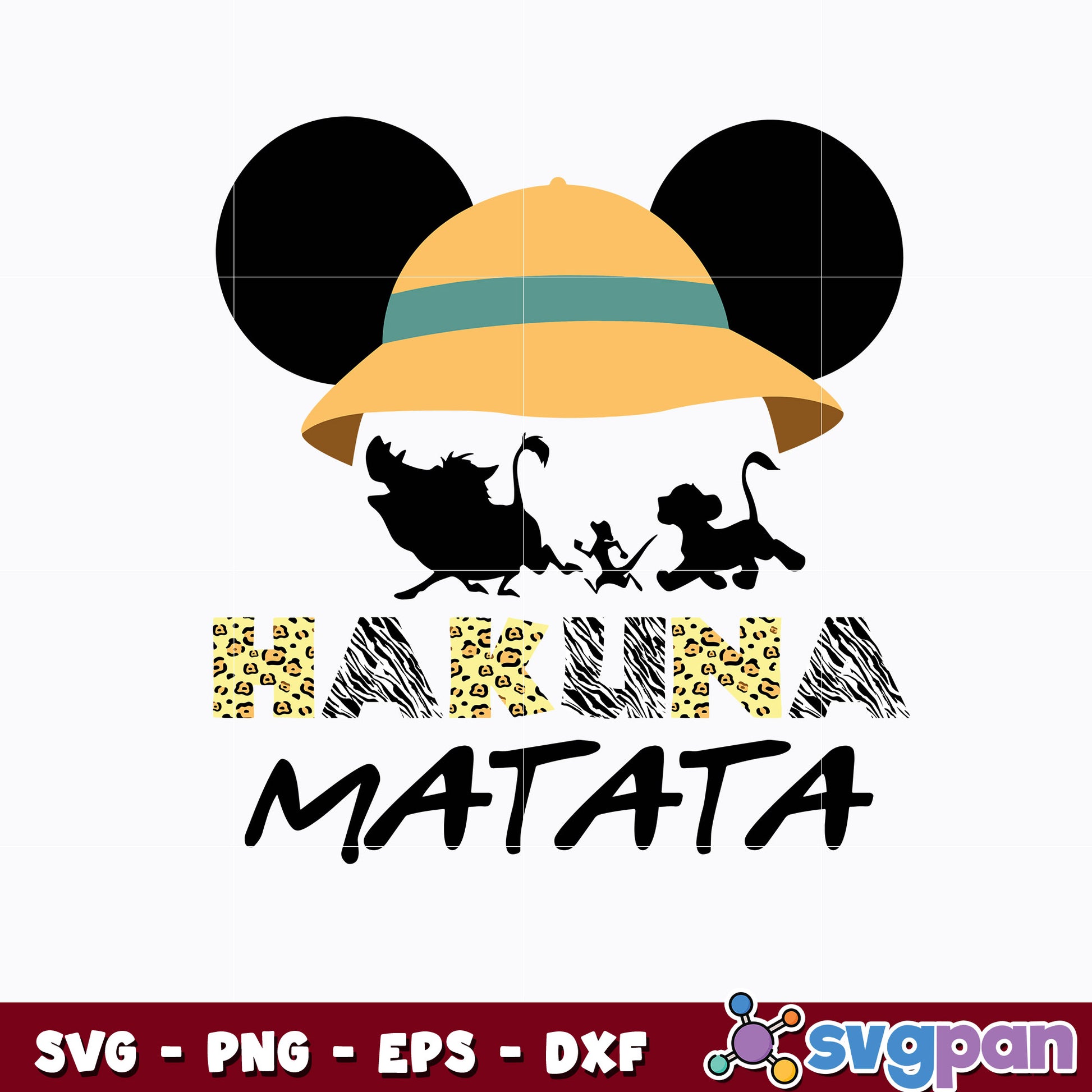 Mickey Mouse Ears Hakuna Matata svg