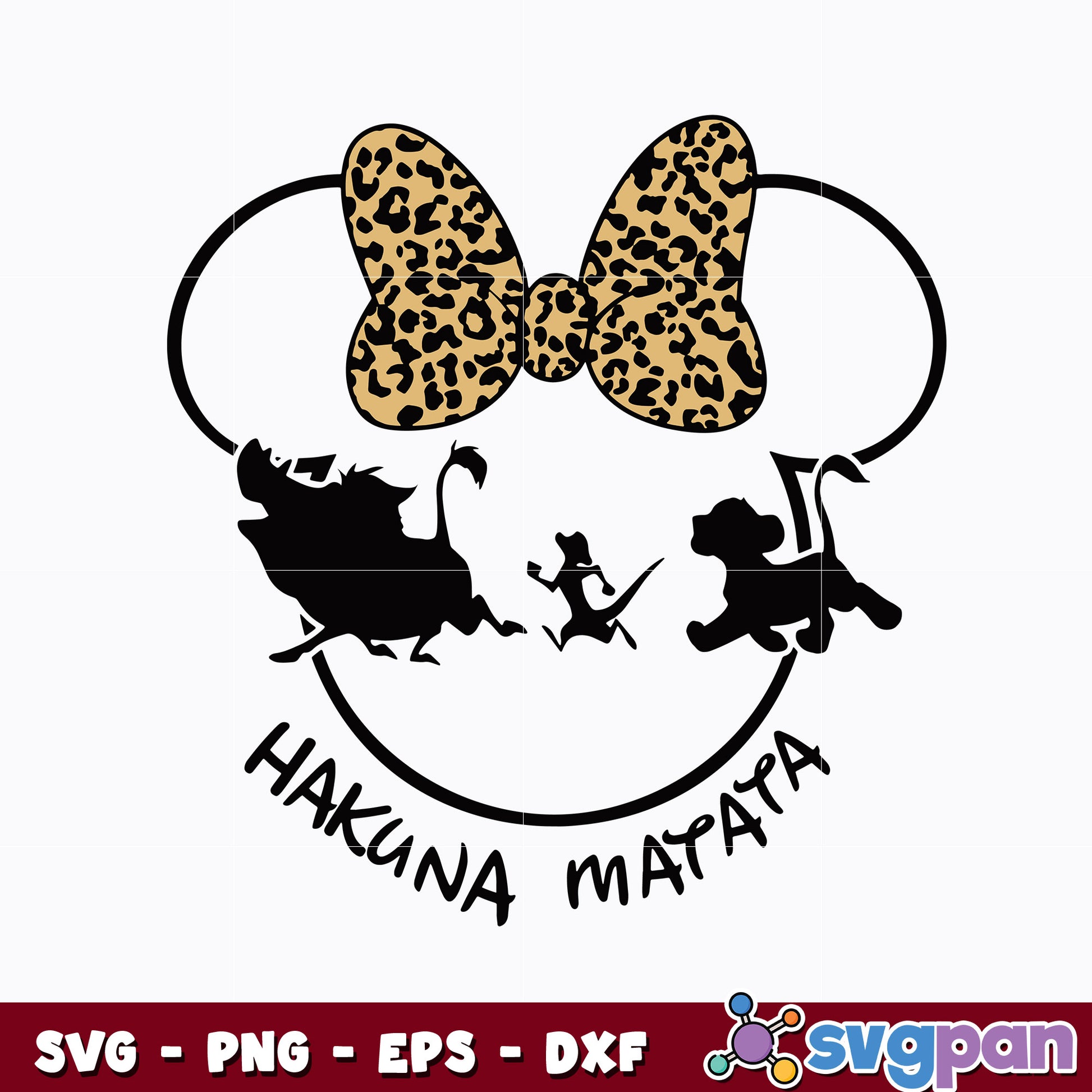 Minnie Mouse Head Hakuna Matana  svg