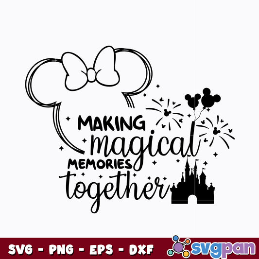 Minnie castle head making magical svg