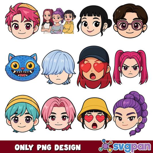 Baby avatar kpop hunter png bundle
