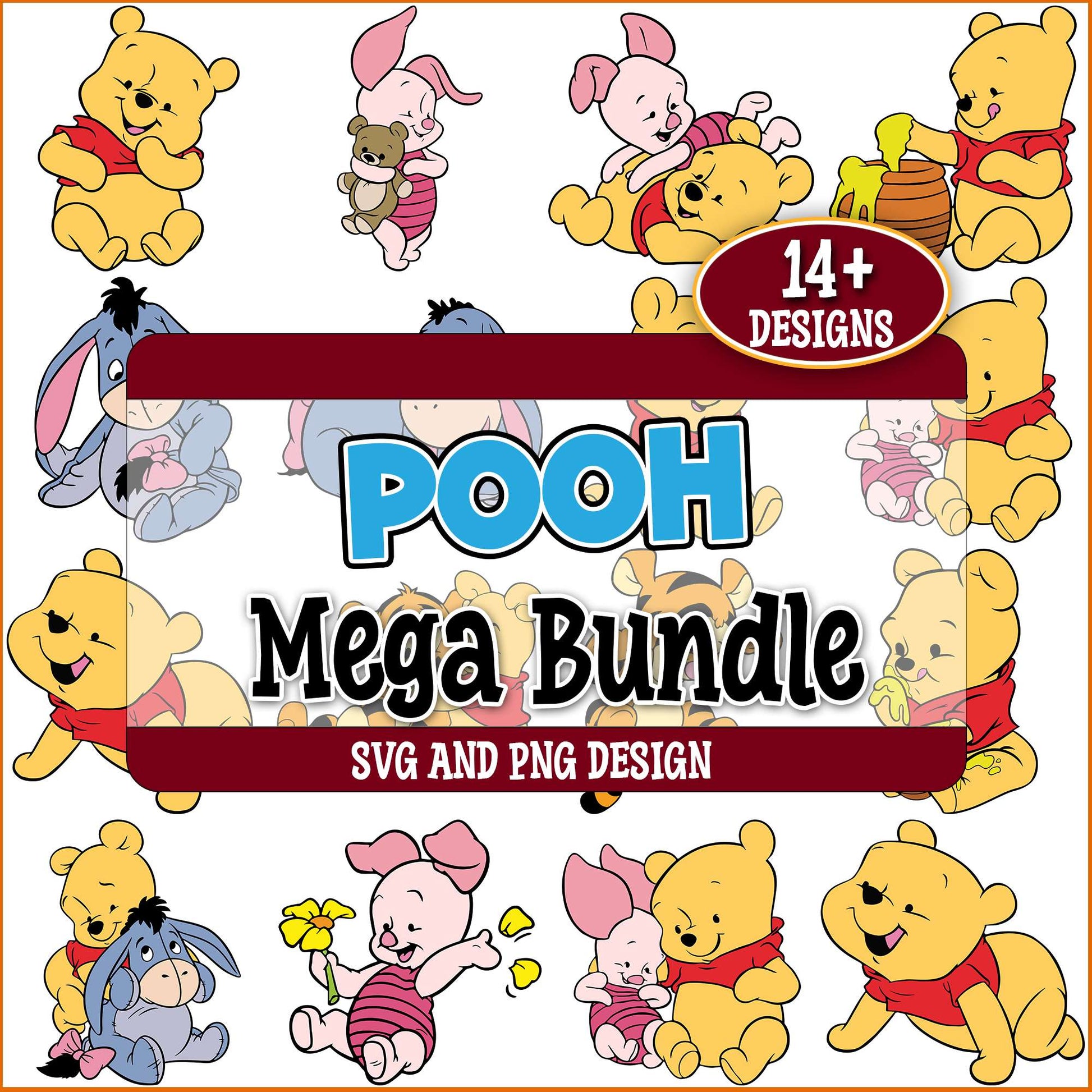Baby pooh svg bundle