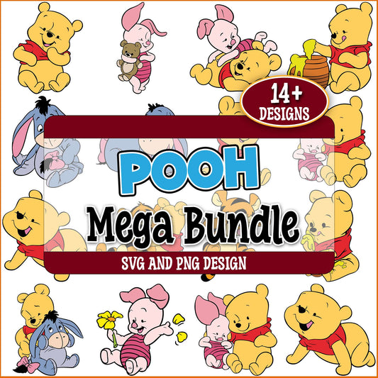 Baby pooh svg bundle