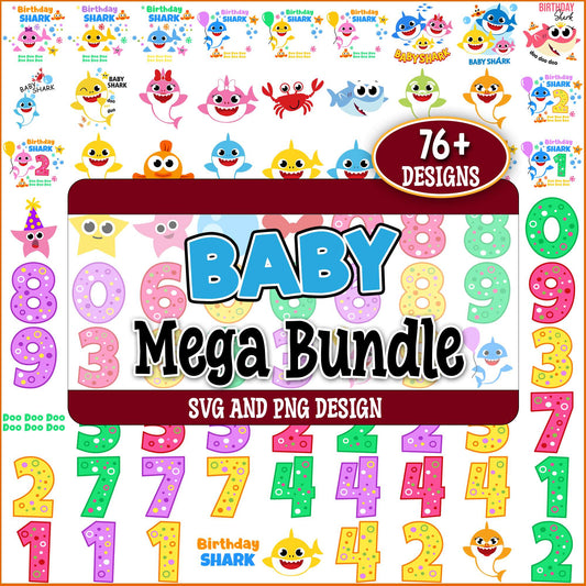 Baby shark svg bundle
