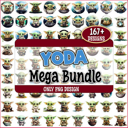 Baby yoda png bundle