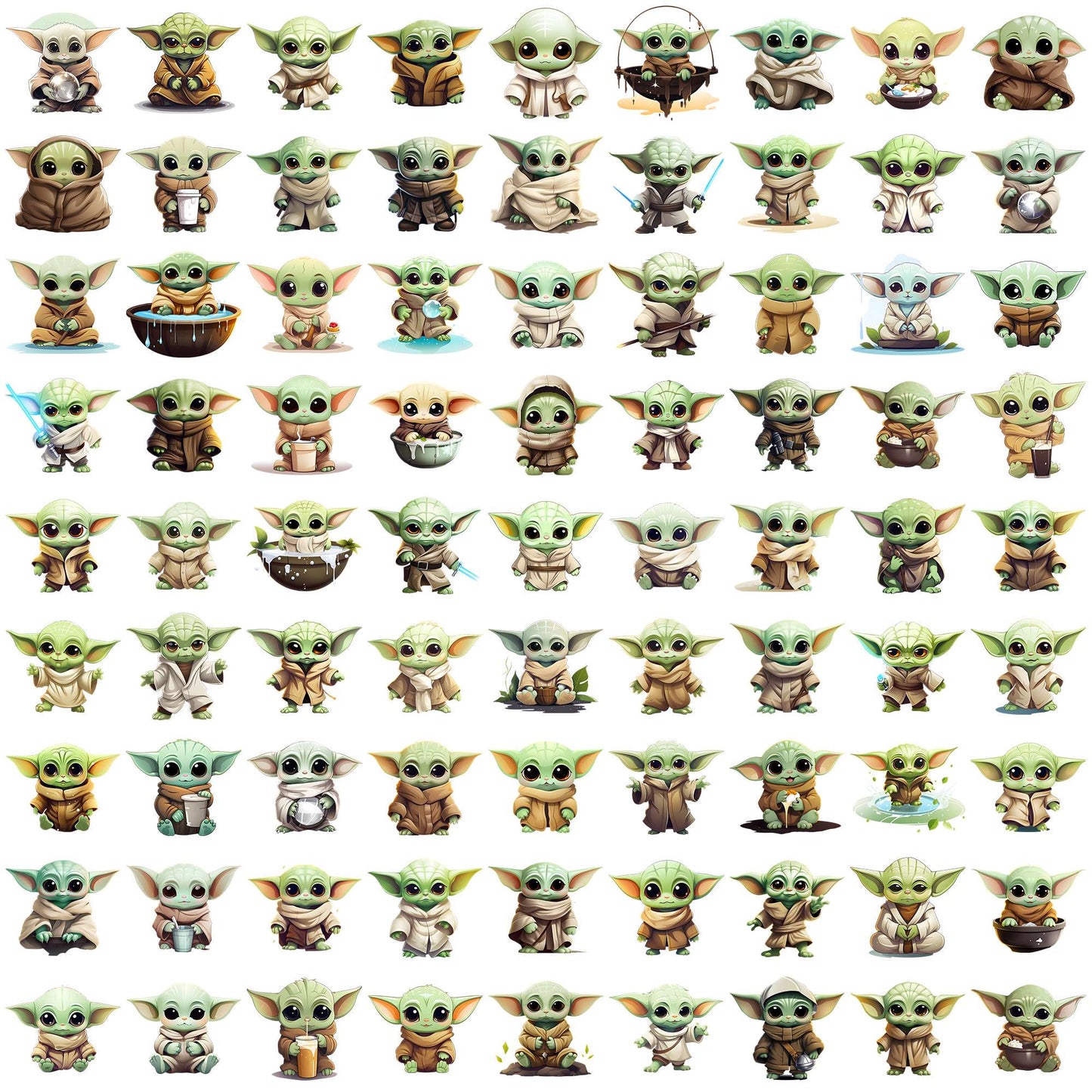 Baby yoda png bundle, baby yoda costume png, baby yoda toy png