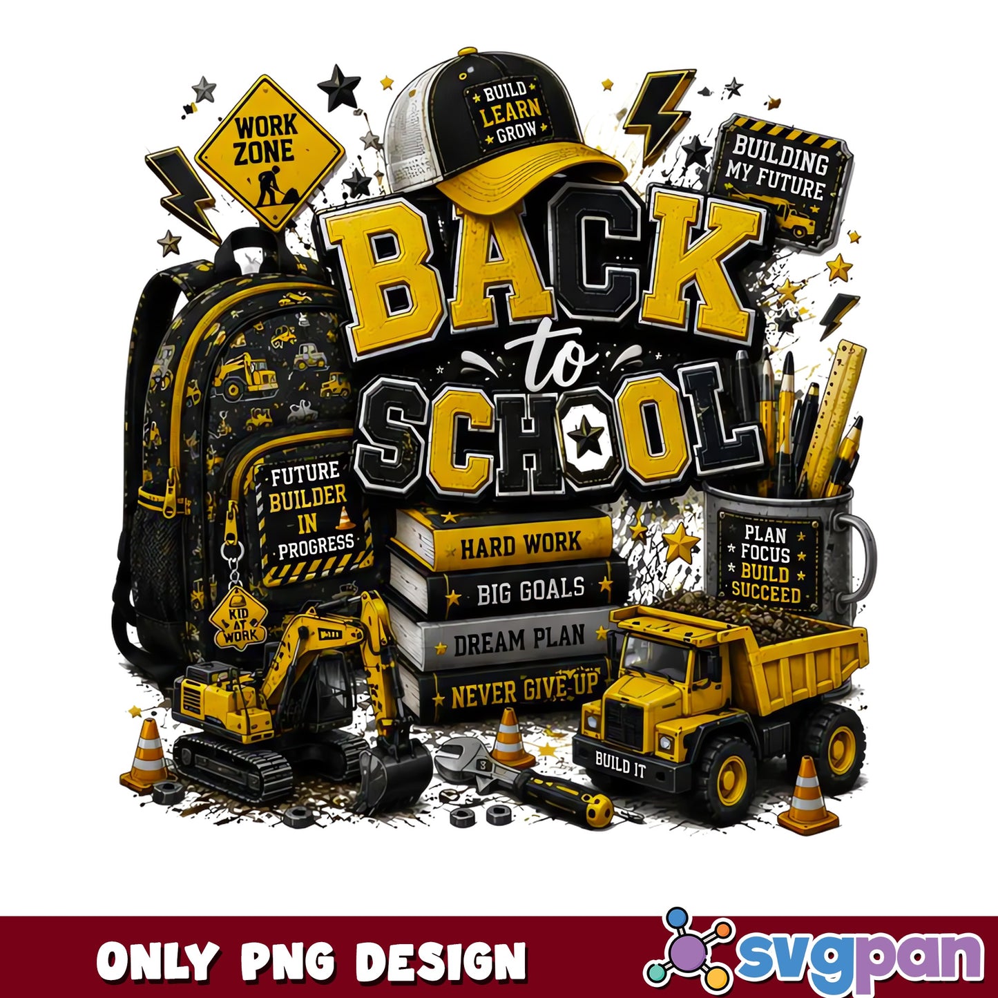 Back To School Construction PNG, Future Builder PNG, Kids PNG