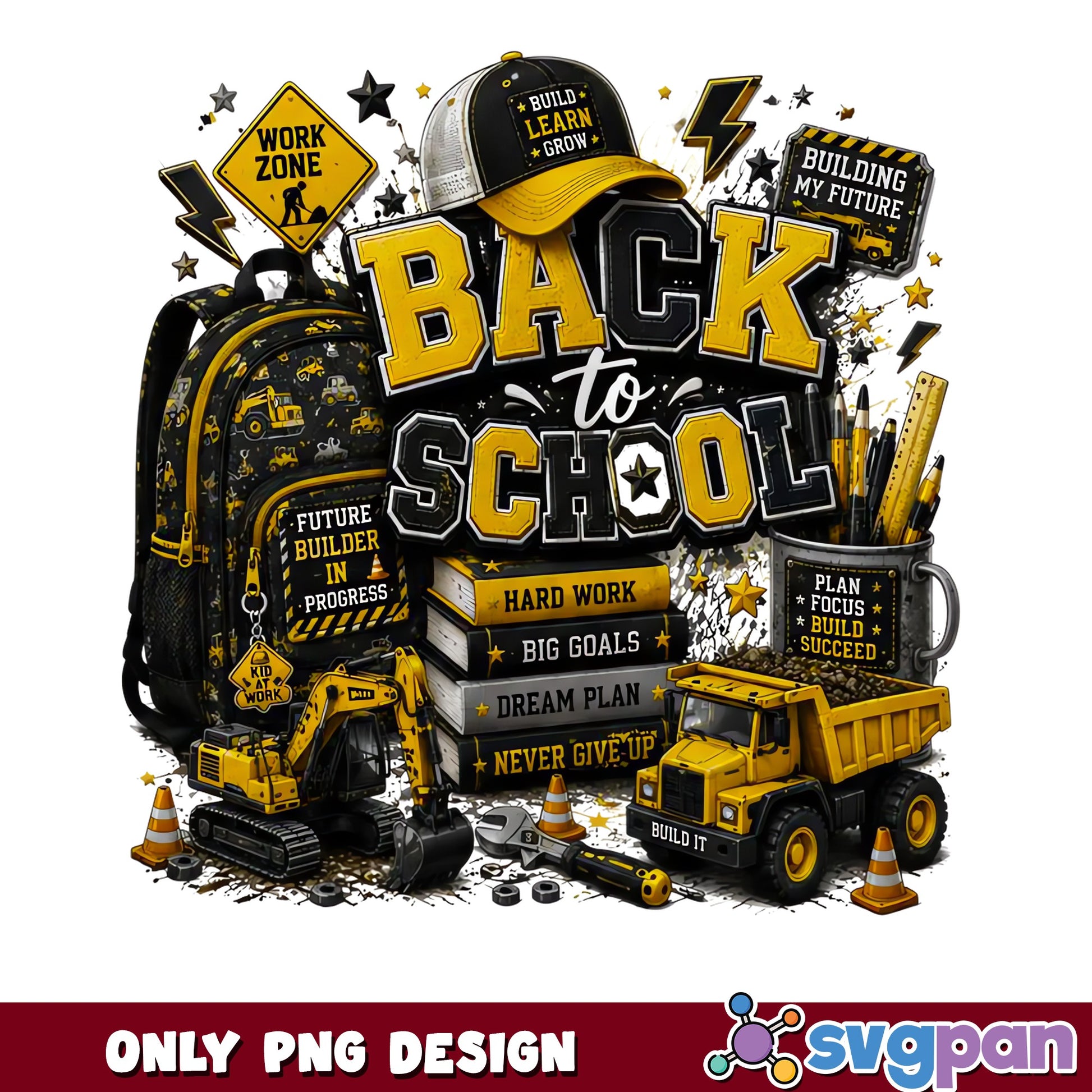 Back To School Construction PNG, Future Builder PNG, Kids PNG