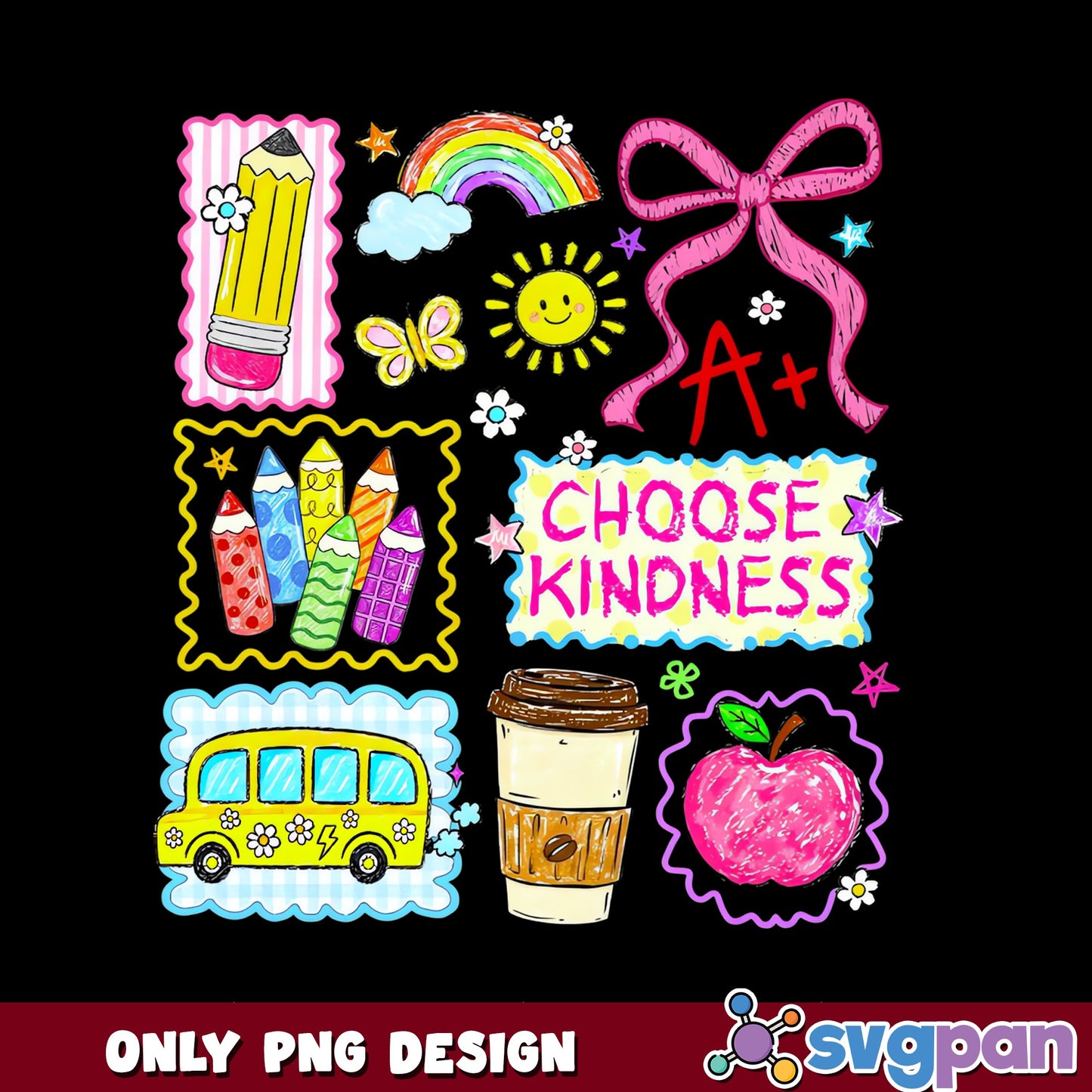 Back To School PNG, Choose Kindness Teacher PNG, School PNG
