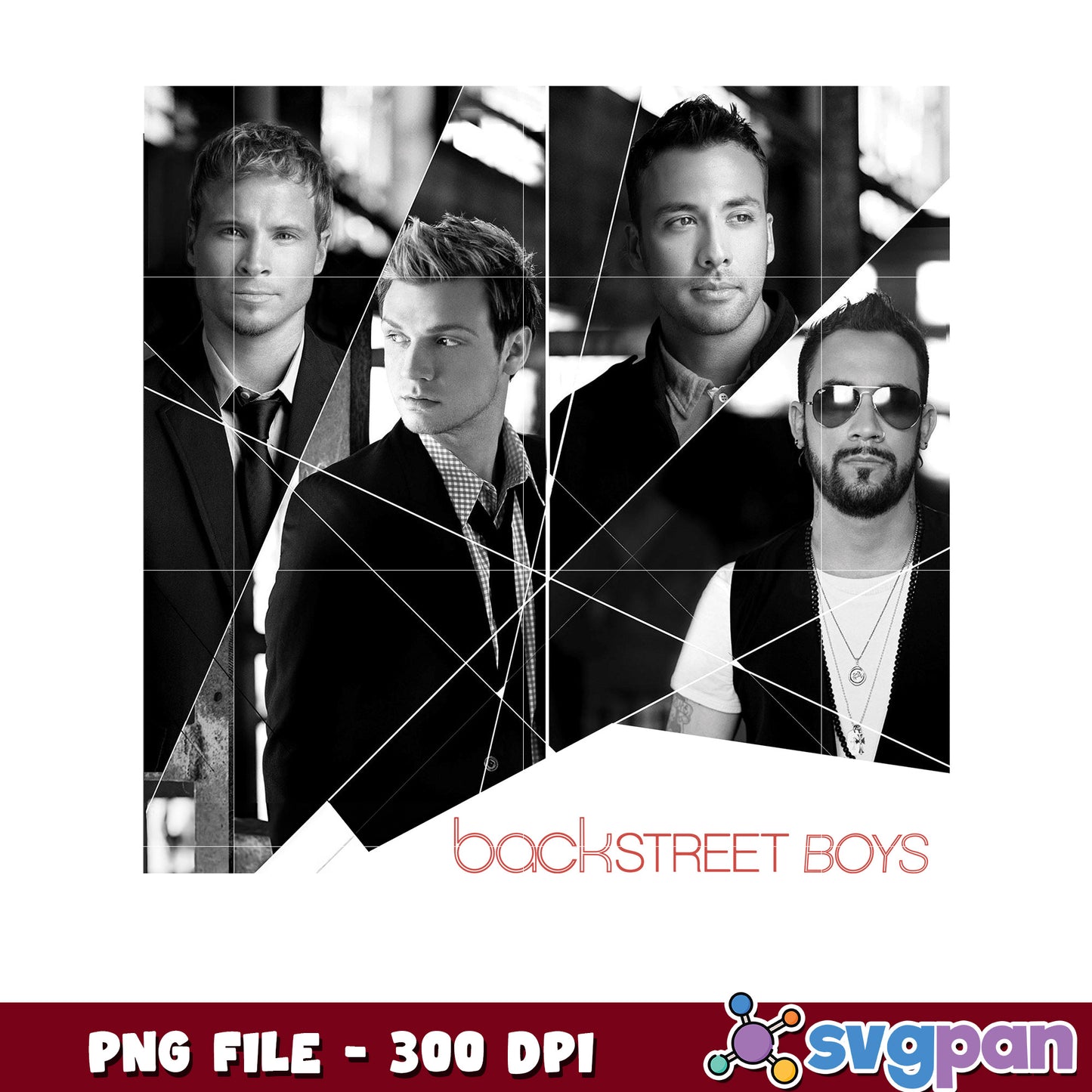 Backstreet boys design png, pop music png, american band 90s png