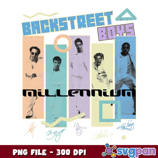 Backstreet boys millenium design png, millenium backstreet boys png, backstreet boys tour png