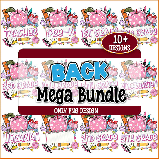 Back to school time png bundle