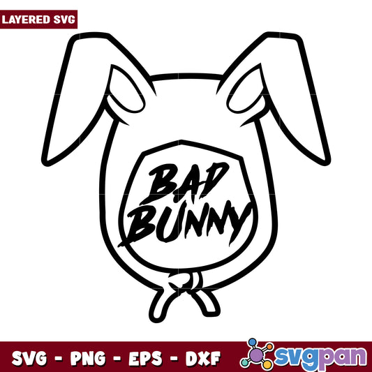 Bad Bunny Bunny SVG Design, Perfect for Crafting Projects