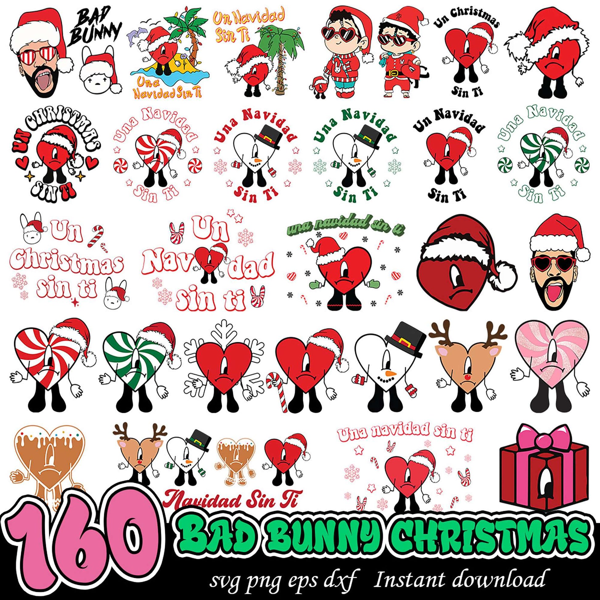 Bad Bunny Christmas SVG Bundle