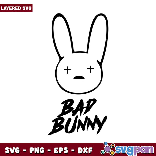 Bad Bunny SVG Design for Creative Projects, Ideal for Crafts and Prints