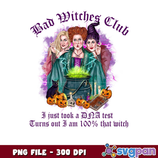 Bad witches club png, halloween quotes png, halloween and party​ png