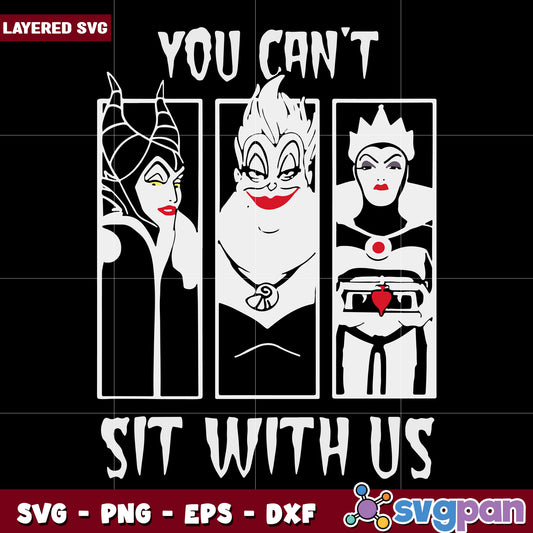 Bad witch you cant sit with us svg, halloween costumes svg, spirit halloween svg
