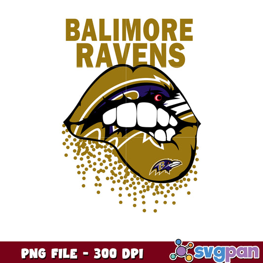 Balimore ravens lips design png, game day vibes png png, nfl team logo png