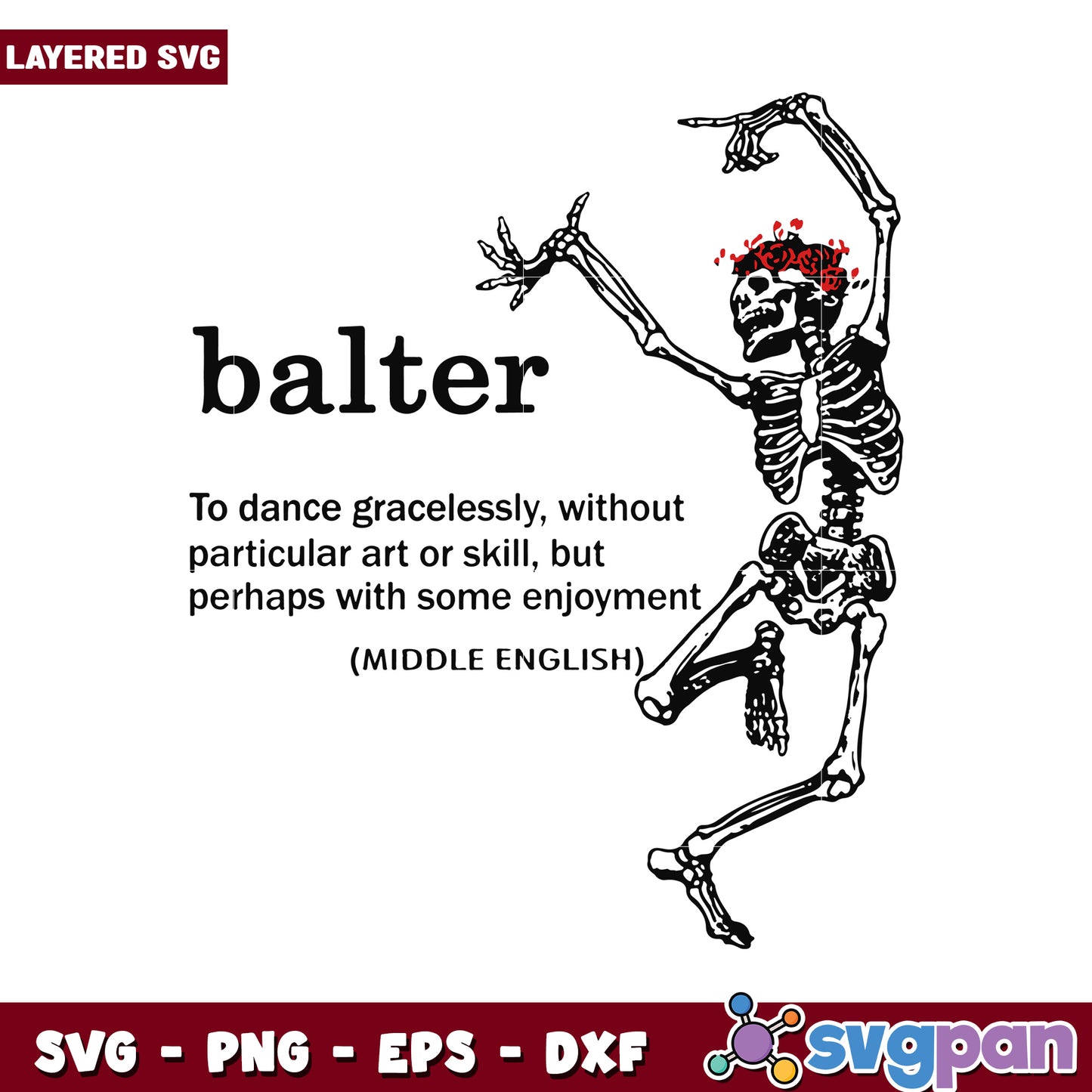 Balter Skeleton Dance SVG, Enjoy Graceful Movements with Fun