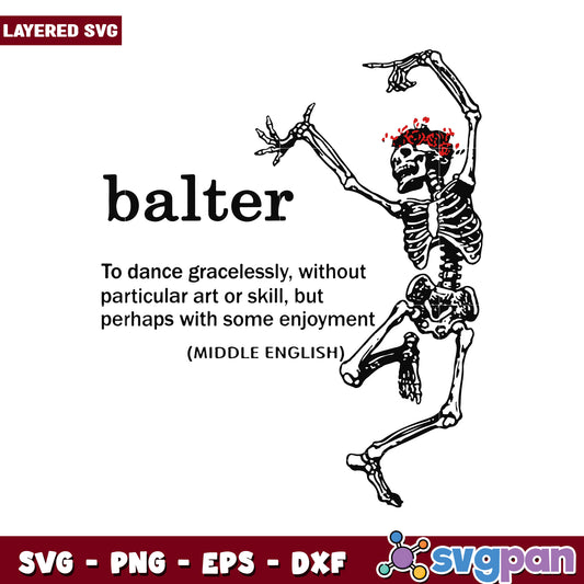 Balter Skeleton Dance SVG, Enjoy Graceful Movements with Fun