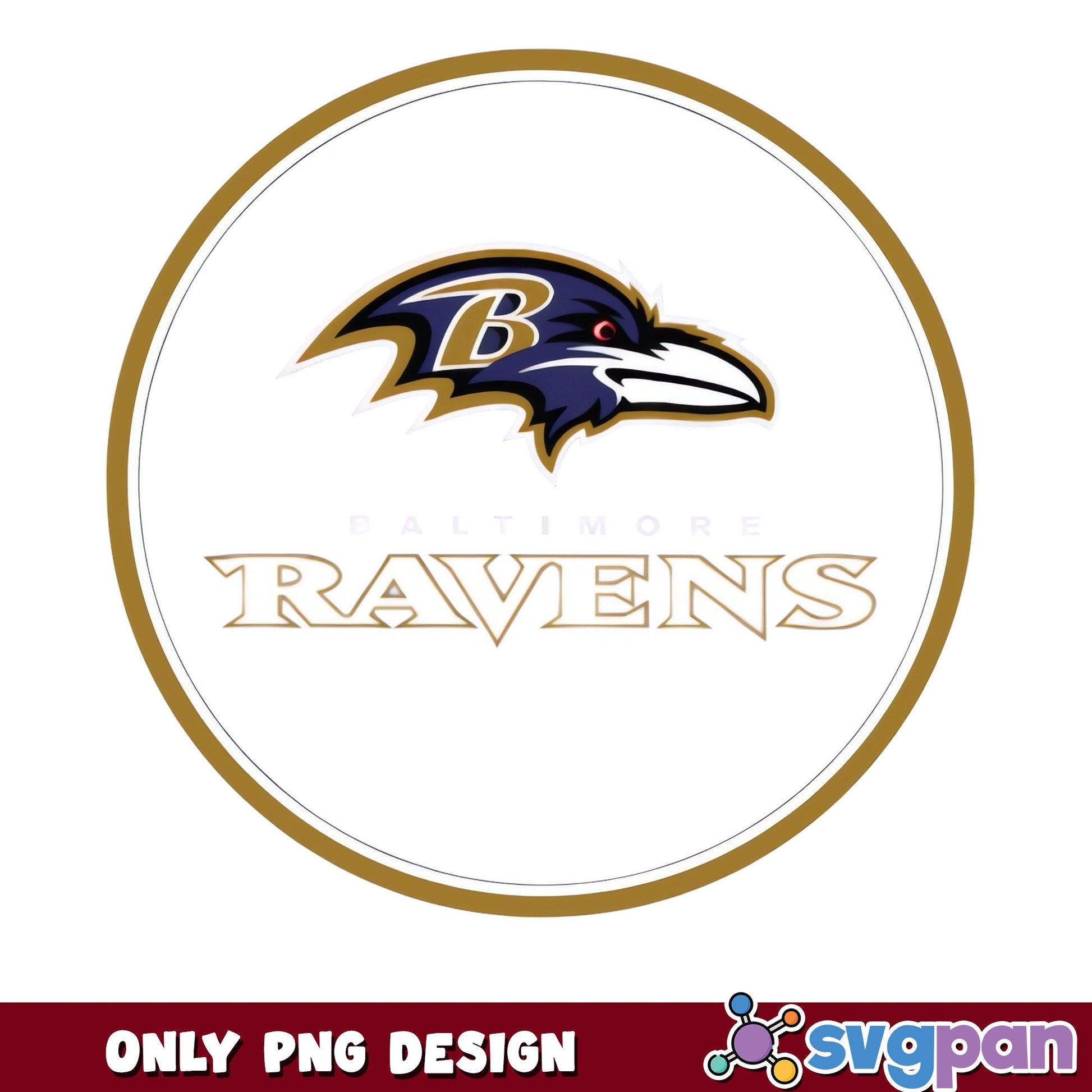 Baltimore Ravens Circle Logo PNG, NFL Football PNG, Ravens PNG