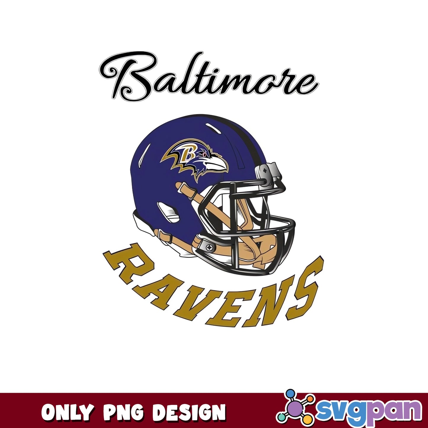 Baltimore Ravens Football Helmet PNG, NFL Team PNG, Ravens PNG