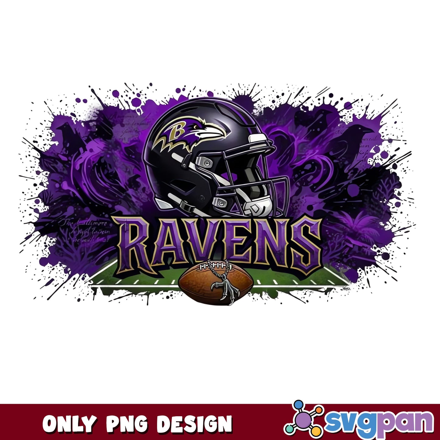 Baltimore Ravens Football PNG, NFL Team Helmet PNG, Ravens PNG