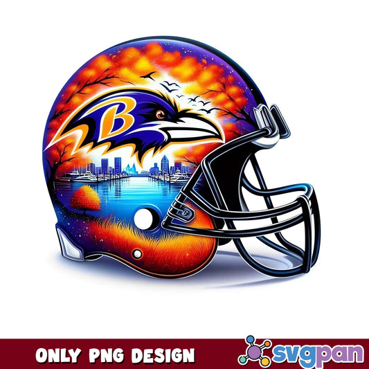 Baltimore Ravens Helmet PNG, NFL Football Design PNG, Ravens PNG
