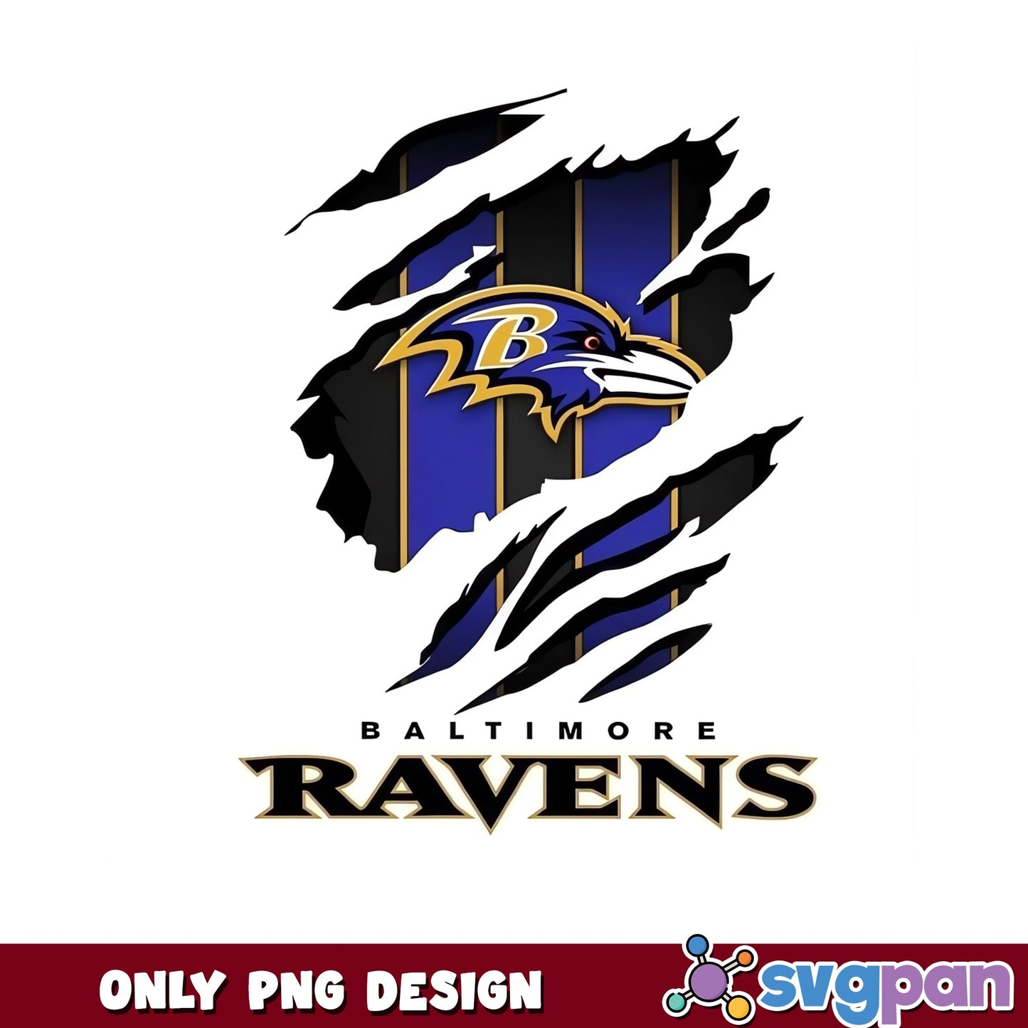 Baltimore Ravens Ripped PNG, NFL Football PNG, Ravens PNG