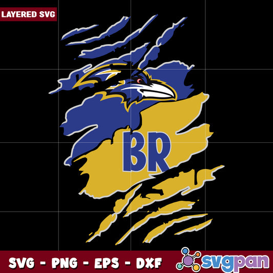 Baltimore ravens logo svg, nfl team logo svg, baltimore football design svg