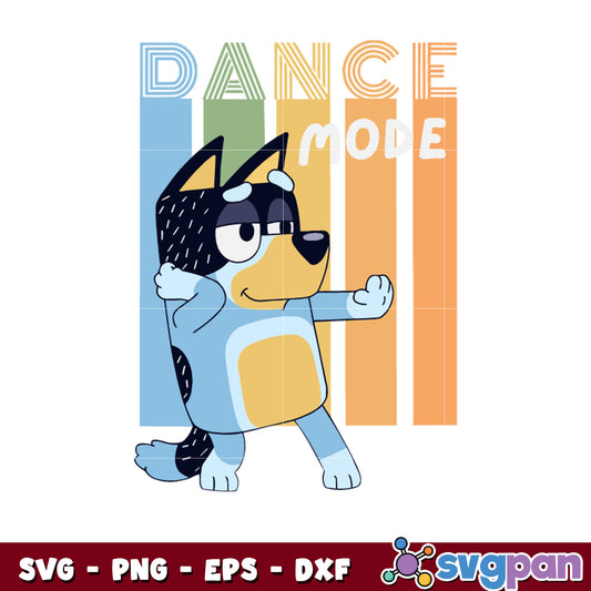 Banbit bluey dance mode svg, bluey banbit dad svg, bluey svg