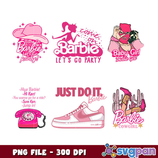Barbie Party Bundle PNG 300 DPI