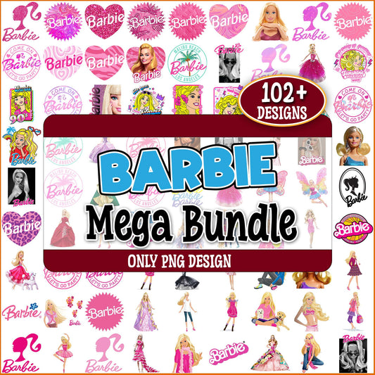 Barbie doll stuff png bundle
