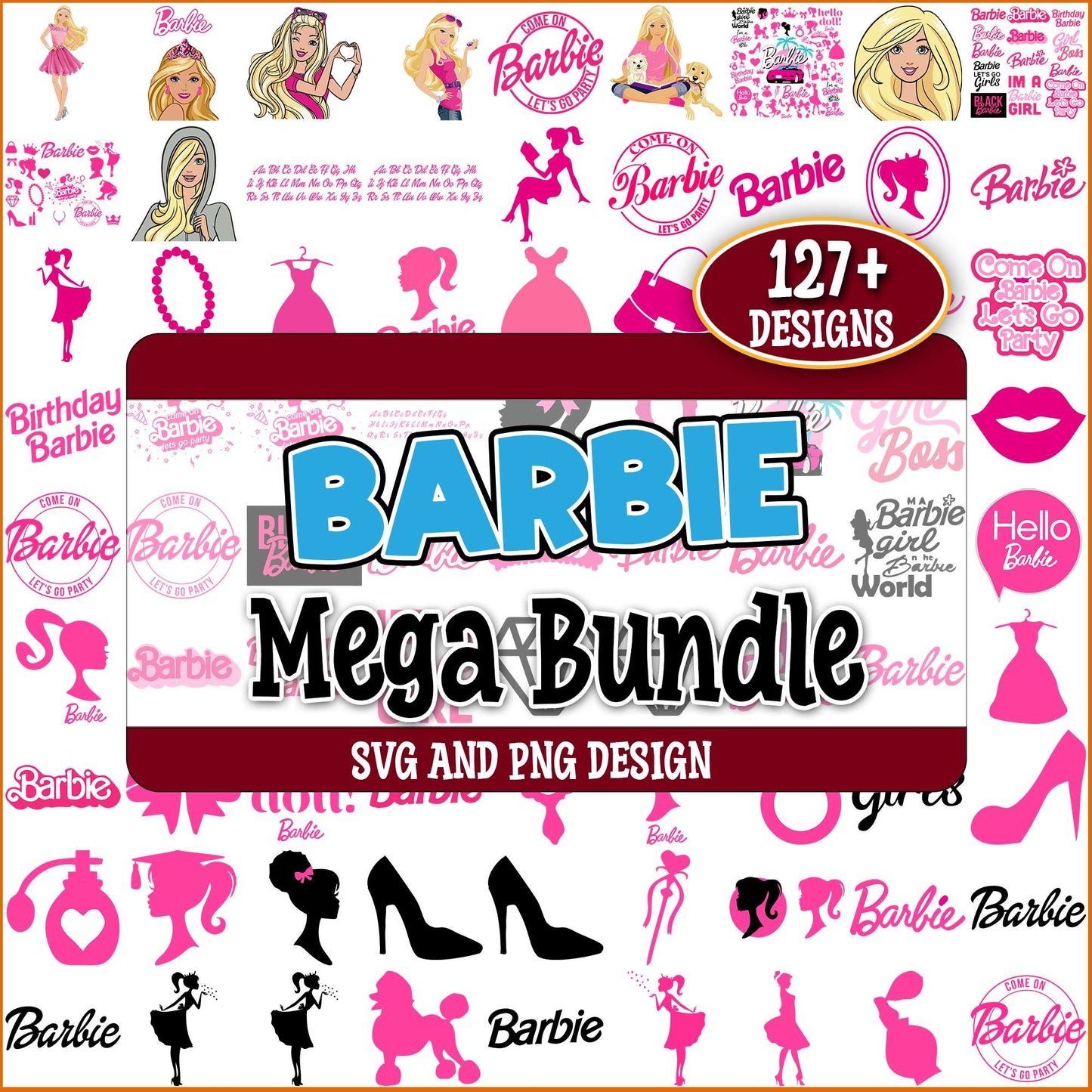 Barbie doll stuff svg bundle