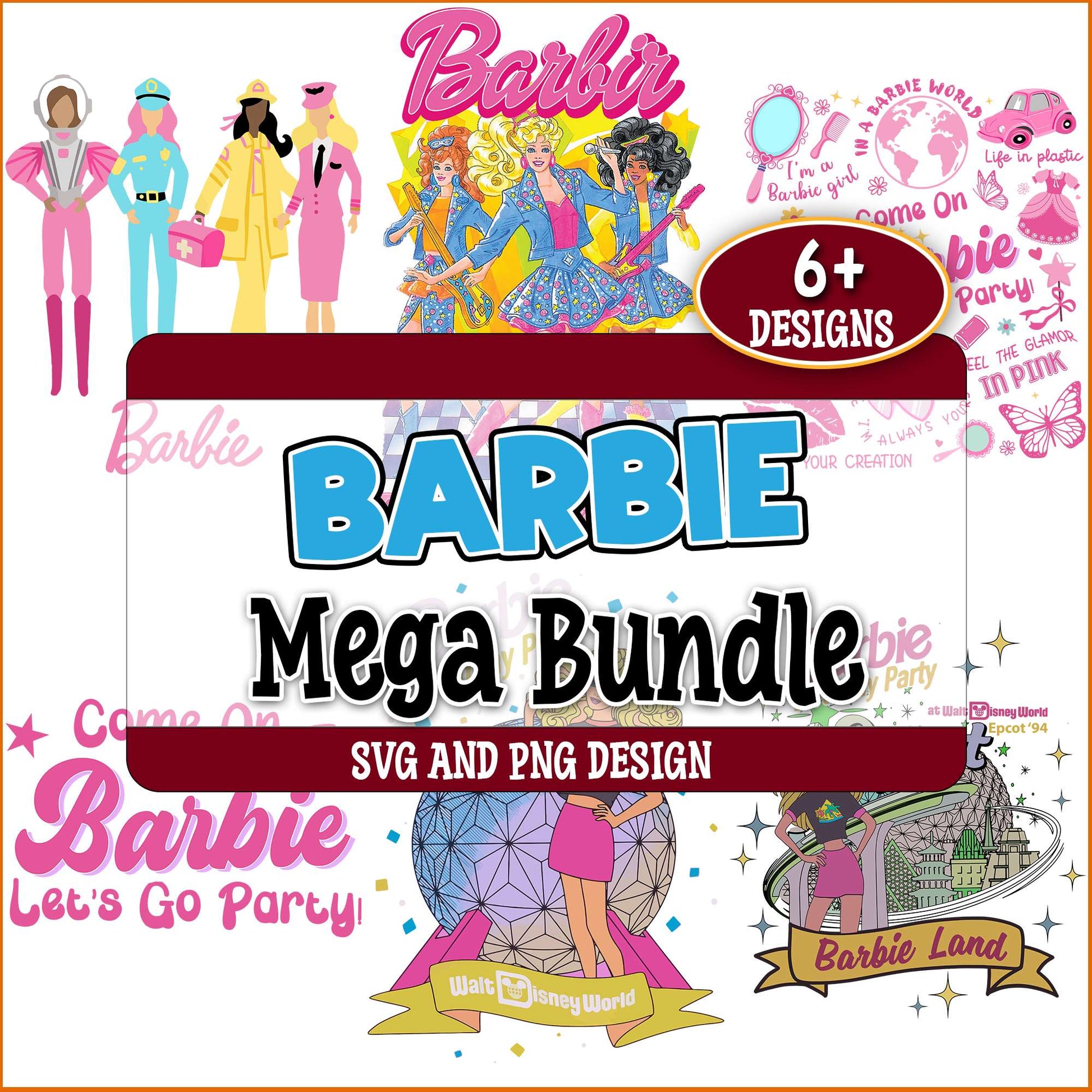 Barbie land party svg bundle