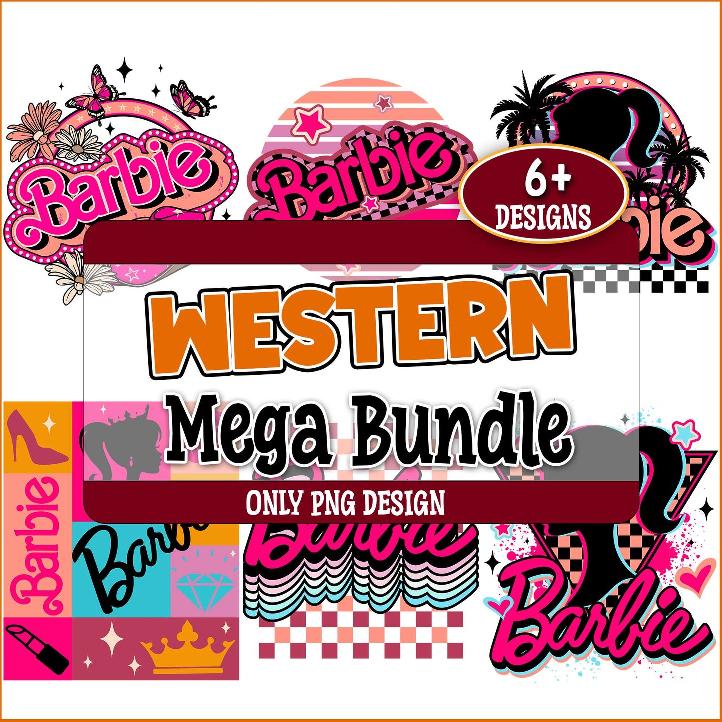 Barbie slay art png bundle