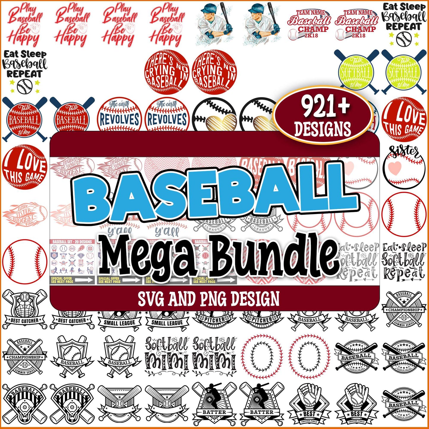 Baseball collections svg bundle