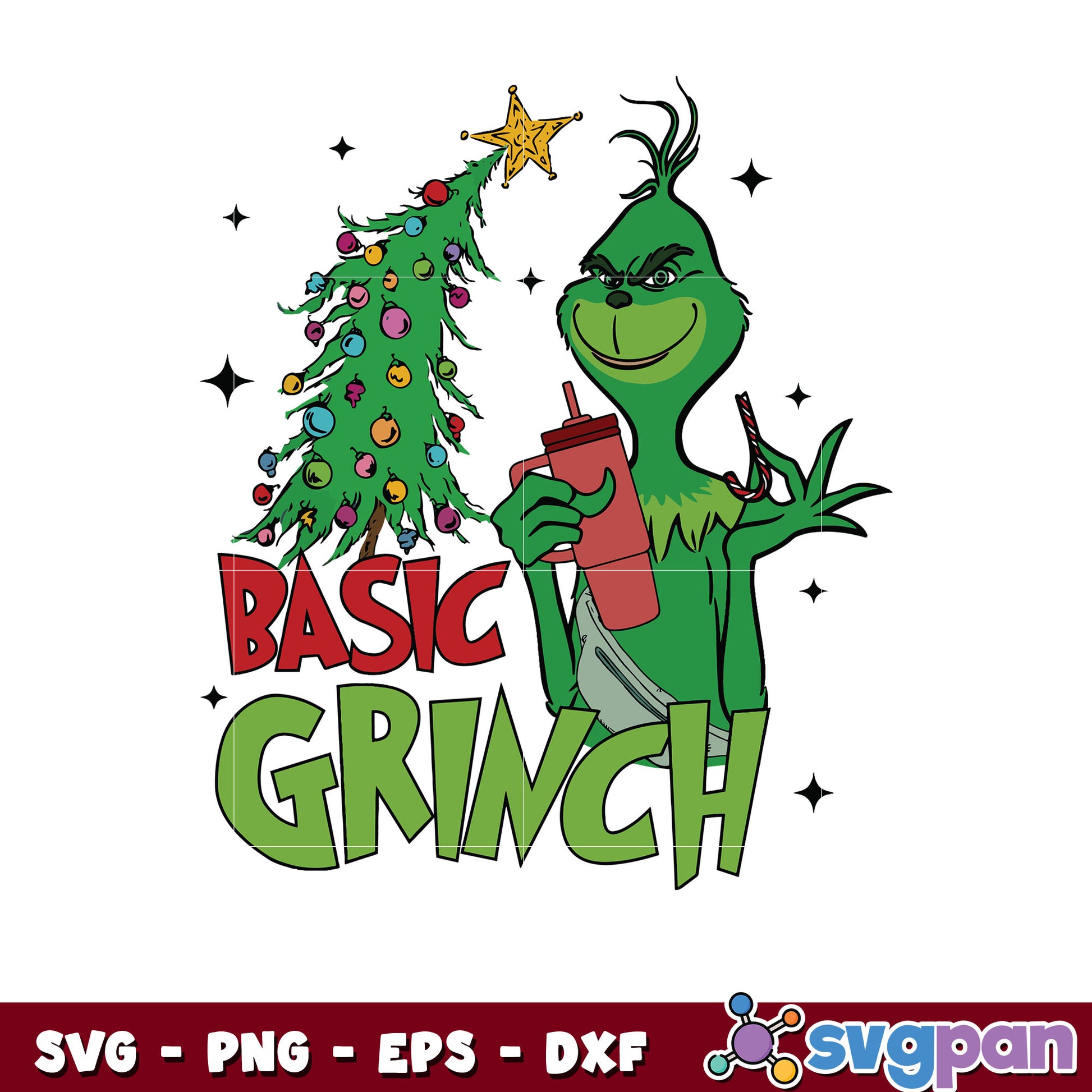 Basic grinch boojee stanley christmas Tree svg