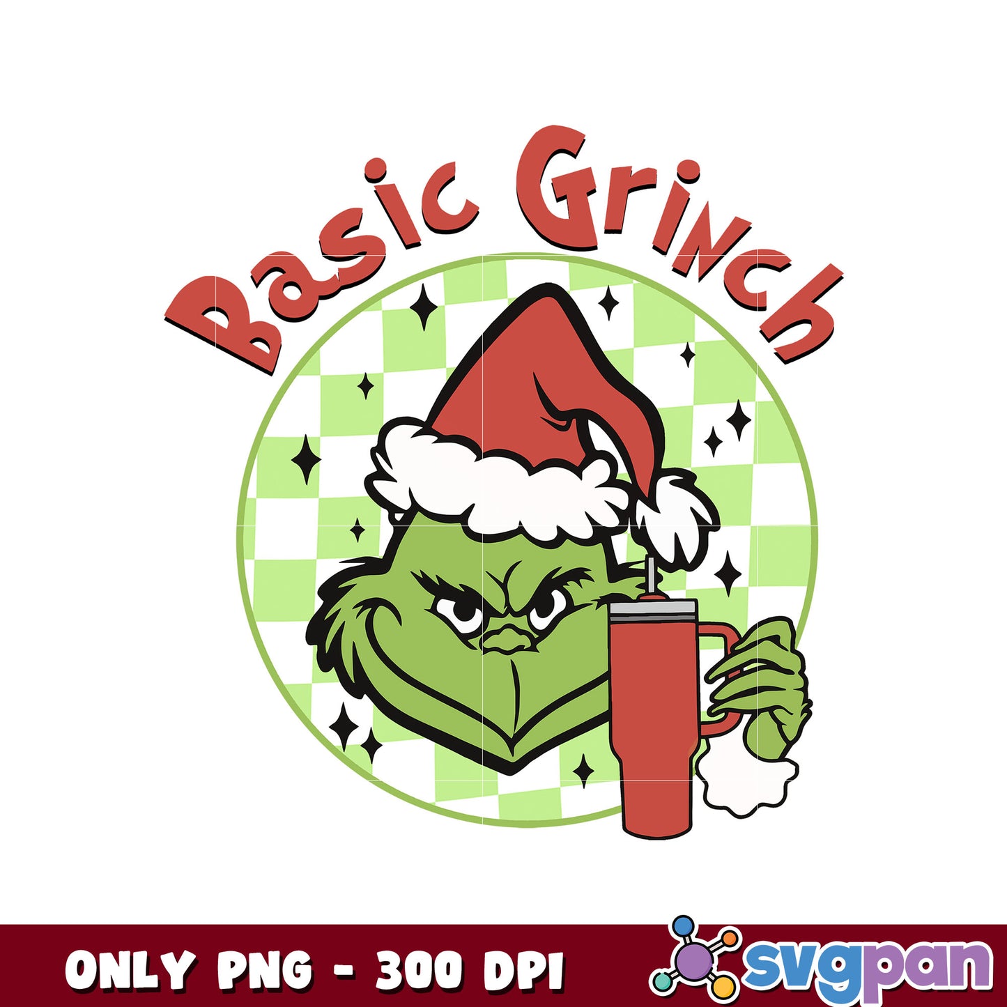 Basic grinch head christmas png