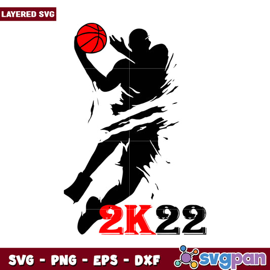 Basketball Player Silhouette Design for SVG Crafts, Perfect for Sports Fans