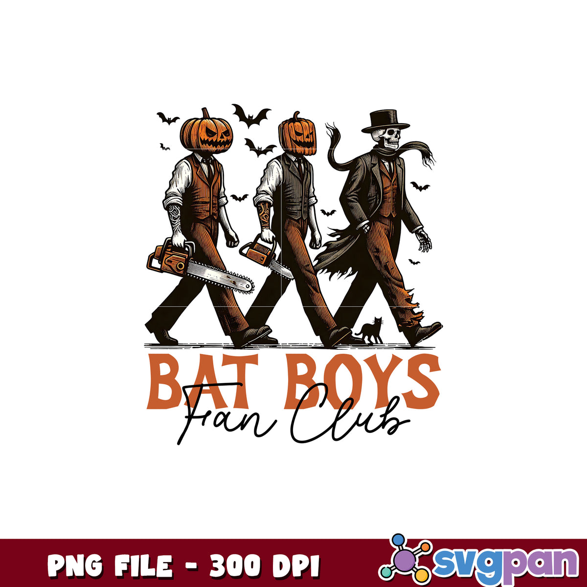 Bat boys fan club  png, halloween cartoons​ png, happy halloween png