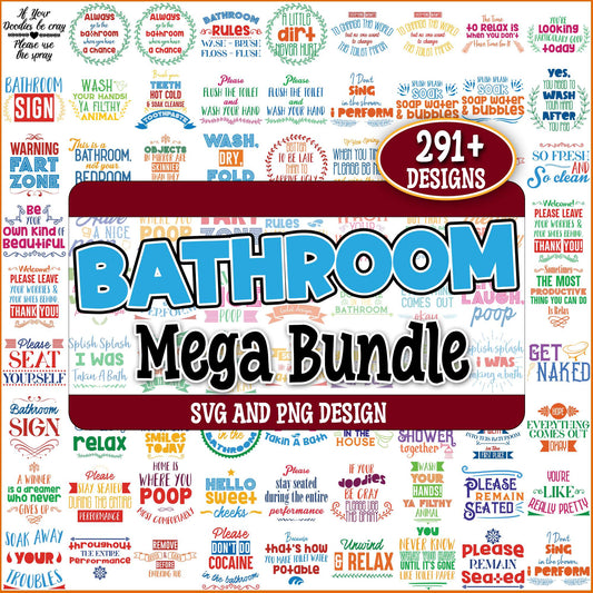 Bathroom stuff svg bundle