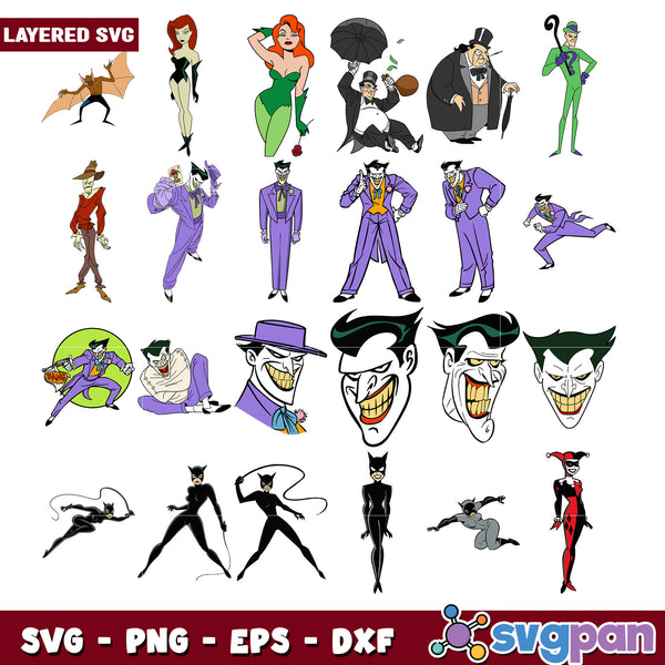 Batman Character Riddler Svg Batman Villain SVG Bundle – svgpan