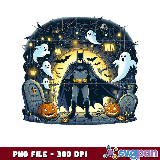 Bat man ghoul design png, spooky characters png, dc comic halloween​​ ​png