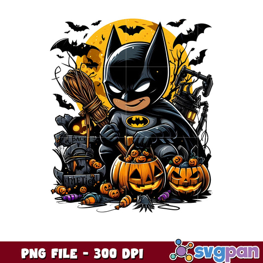 Batman halloween png, halloween art png, halloween avengers png